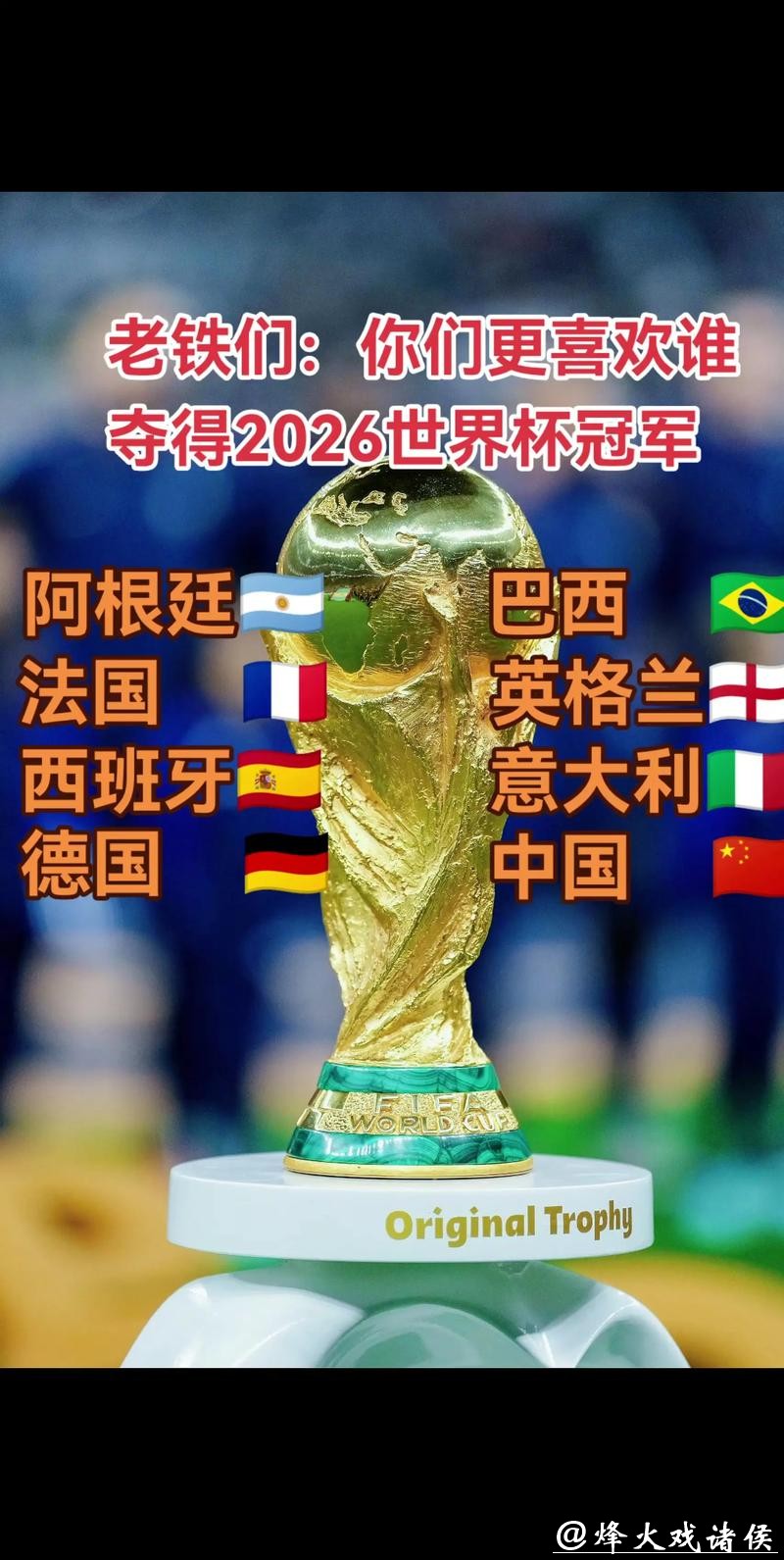 2026世界杯冠军热门投注分析